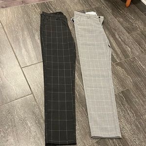 TWO - CHINO PLAID PINSTRIPE SKINNY SLIM FIT - SIZE MEN 31 WAIST